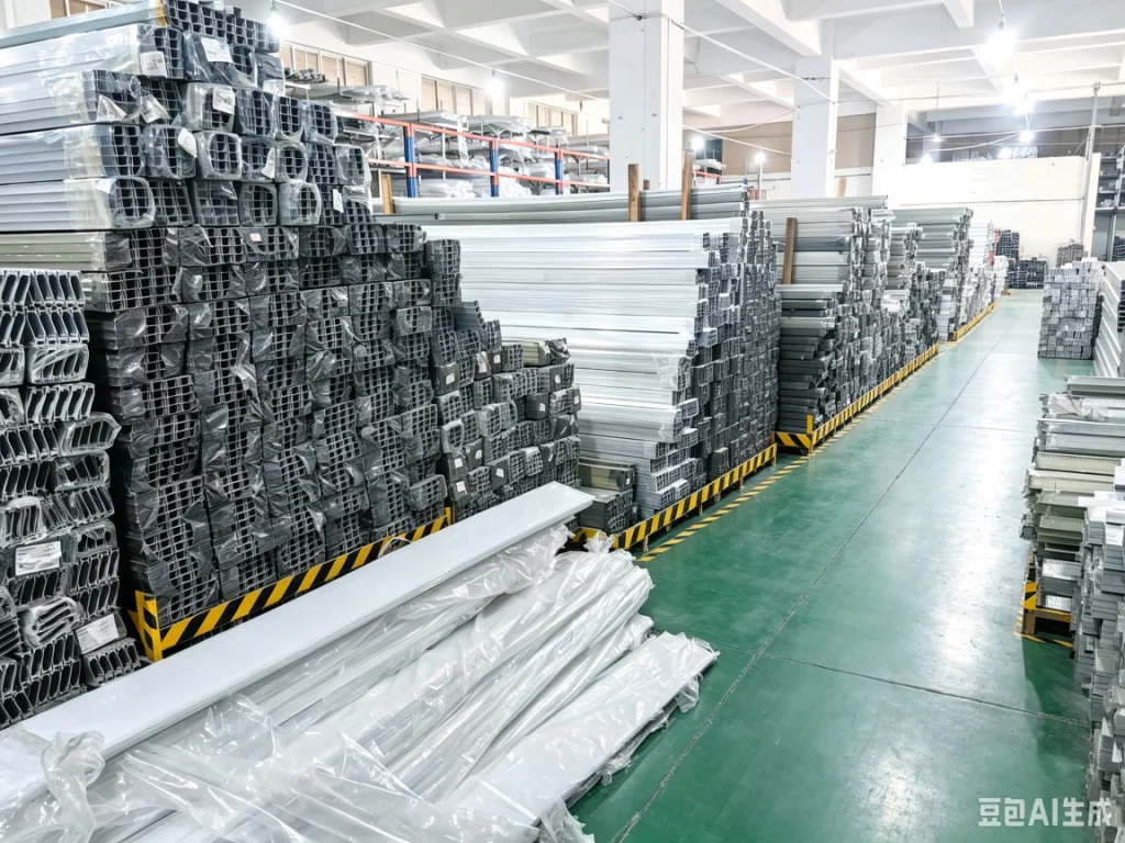 led aluminum profile in warehouse