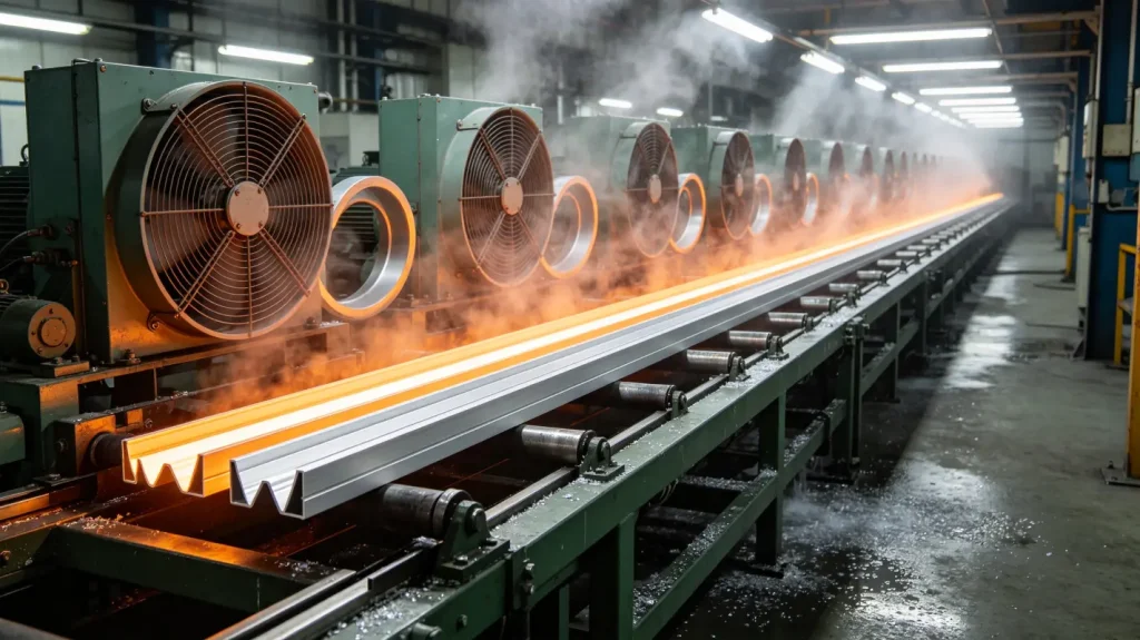 online air quenching & shaping
