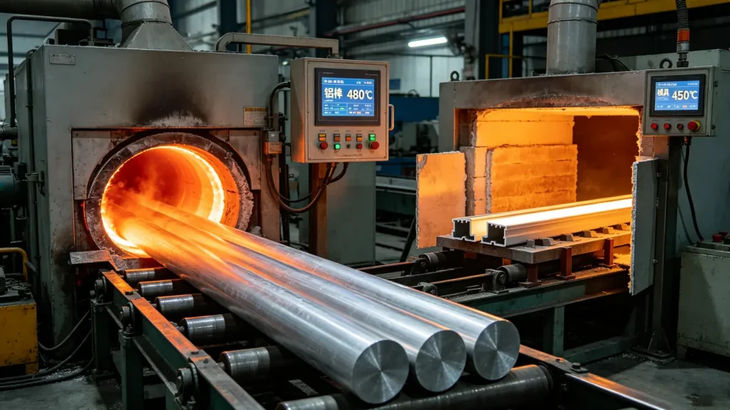 preheat billets & special led die